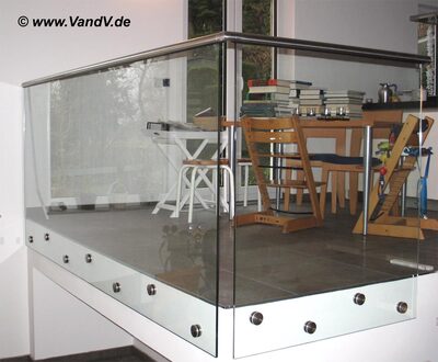 Edelstahl-Glas-Geländer 30
Preise auf Anfrage unter Email: info@vandv.de
Schlüsselwörter: Sonstiges